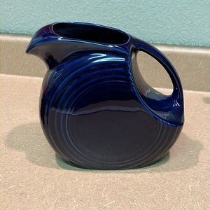 Fiestaware Large Cobalt Blue Disc Pitcher